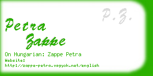 petra zappe business card